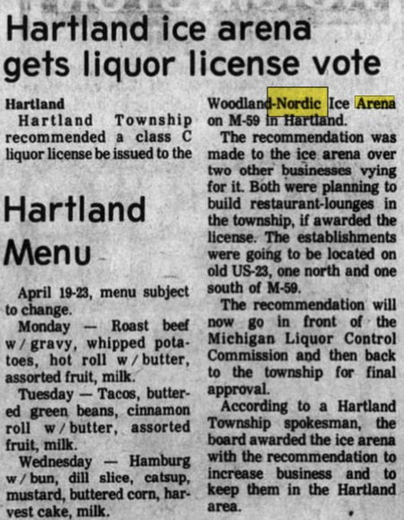 Nordic Ice Arena - Apr 1976 Article On Liquor License (newer photo)